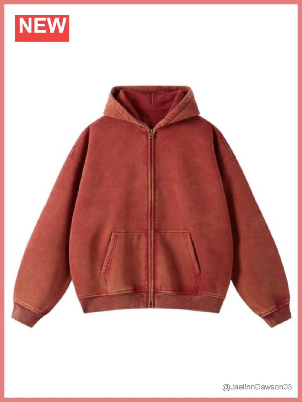 Zip Up Hoodie Long Sleeve Oversized Sweatshirt Y2K Jacket with Pockets